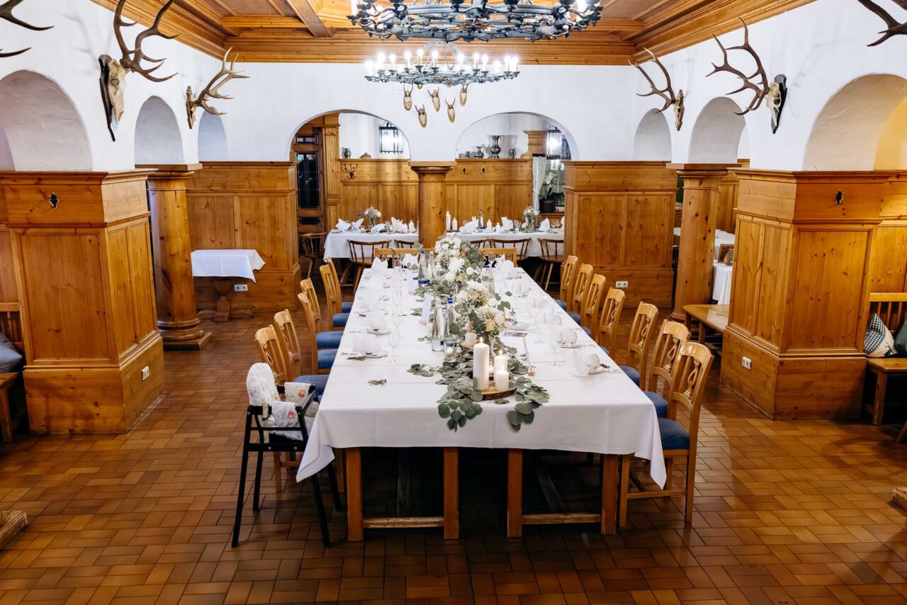 Brauttisch im Fuchswirt Allershausen im Festsaal