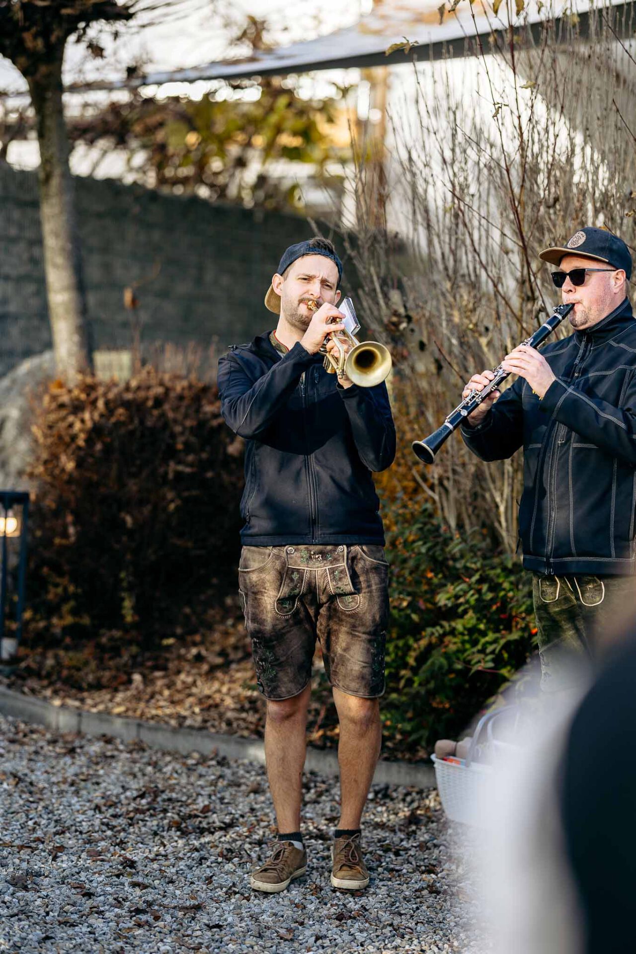 Vis a Vis Hochzeitsband beim Sektempfang in Maiers Hofstubn