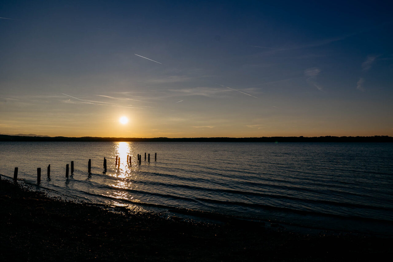 Sonnenuntergang am Buchscharner Seewirt
